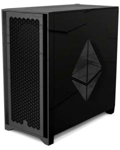Skinit Decal Gaming Skin Compatible with Corsair 4000D Tempered Glass Mid-Tower ATX Case - Skinit Originally Designed Ethereum Textured Logo Design