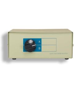 KENTEK DB9 Female 2 Way Manual Data Switch Box RS-232 D-Sub 9 Pin I/O AB Port for PC MAC to Peripherals Devices Printer