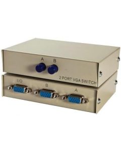 2 Ports VGA Switch Selector Box (2 In 1 Out, 2 PC to 1 Monitor)