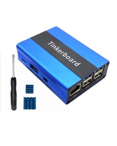 Tekit Case for Tinker Board,Tinker Board Aluminum Alloy case,Tinker Board Case Aluminum with heatsinks (Blue)