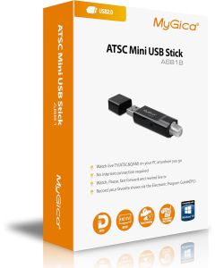MyGica Hybrid USB TV Tuner, ATSC/Clear QAM HDTV for PC Laptop Windows10 and Android TV with Mini TV Antenna