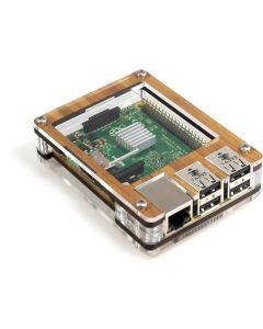 Zebra Case - Raspberry Pi3 B+, Pi2 and B+ (Bamboo) with Heatsinks by C4Labs